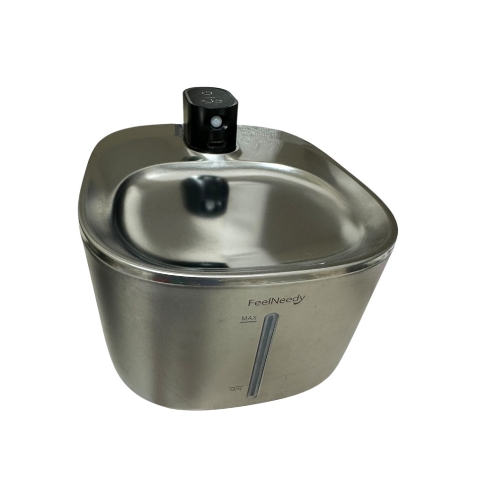 Feelneedy stainless steel wireless cat water fountain, 4 L/135 fl oz